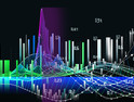 Abstract digital background with graph data