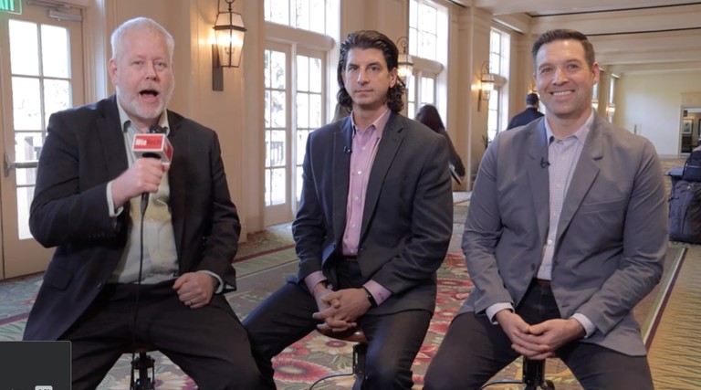Matt McLaughlin of BizTech, with Bob Rossi and Jeff Falcon of CDW