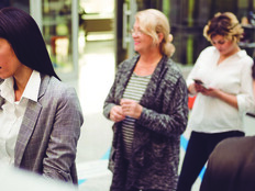 People withdrawing oney from ATM