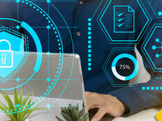 Person using secure computer