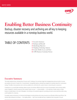Enabling Better Business Continuity
