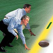Sportvision COO and CFO Mike Jakob, front, and Jeff Jonas, the company's executi