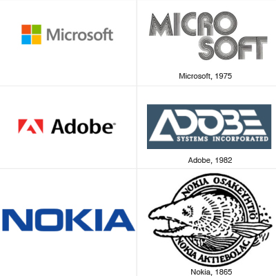 A Look Back at 7 Tech Company Branding Makeovers