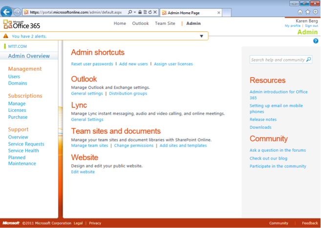 Office 365 Admin overview Office 365 Admin overview