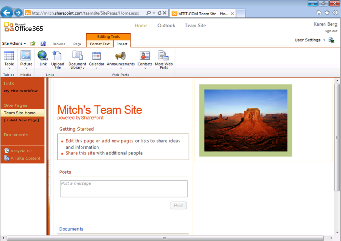 Office 365 Team Site