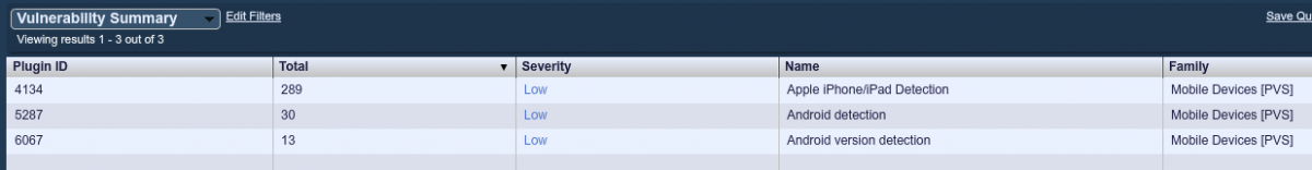 Tenable PVS screenshot 2