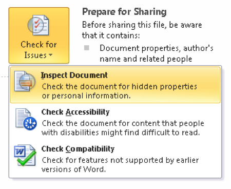 Prepare Microsoft office for sharing