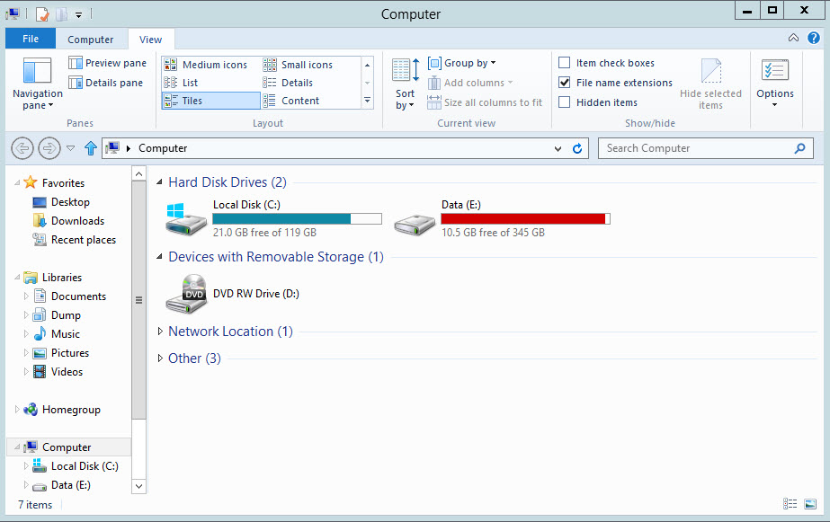 Windows 8 ribbon Windows 8 ribbon