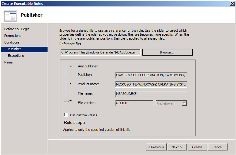 AppLocker Publisher Rules AppLocker Publisher Rules
