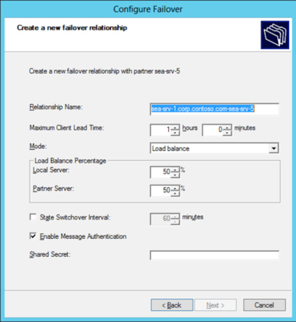 DHCP configure failover DHCP configure failover